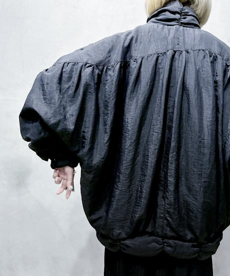 1980's Gather Design Dolman Sleeve Blouson BK