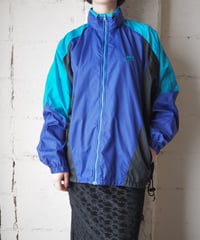NIKE 1990's Tricolor Stand Collar Nylon Jacket PUR BL BK
