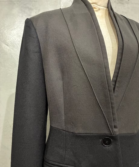 STELLA McCartney Two Tone Wool Jacket BK DGR