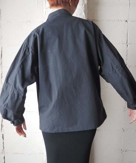 REMAKE Cropped Military Jacket BK