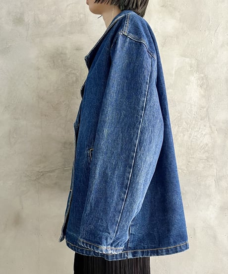 GEORGES MARCIANO Double Brest Denim Coat BL