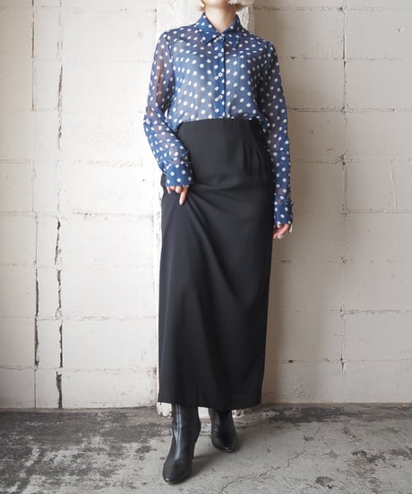 Dot Pattern Sheer Shirt NVWH