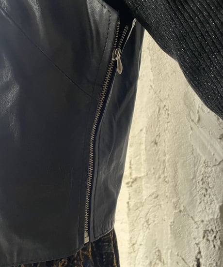 Fake Leather Vest BK