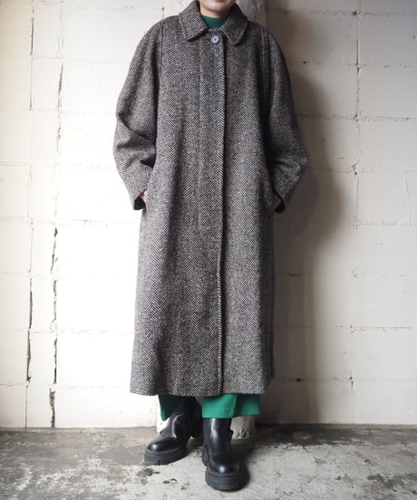 Tweed Soutien Collar Coat BKWH