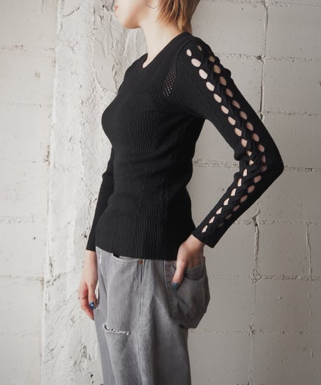 KENZO Cutout Sleeve Knit BK