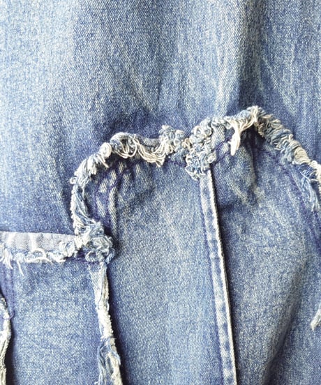 Mermaid Clashed Denim Skirt BL