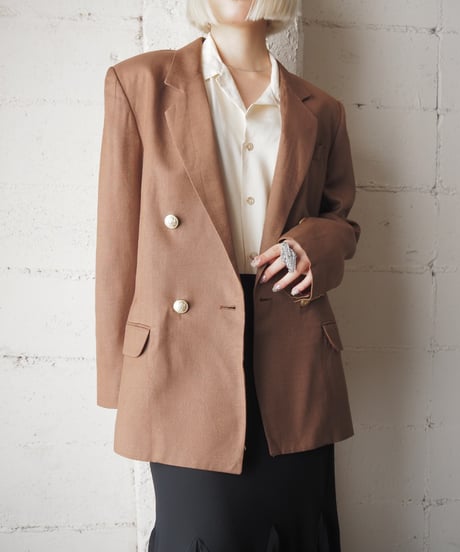 Talaots Double Breasted Linen Jacket BR