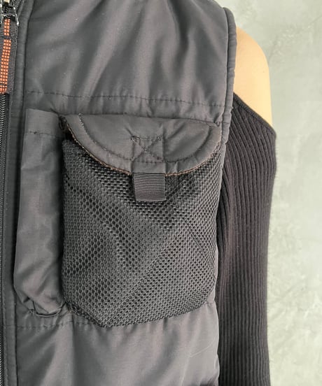 Many Pocket Nylon Vest BK