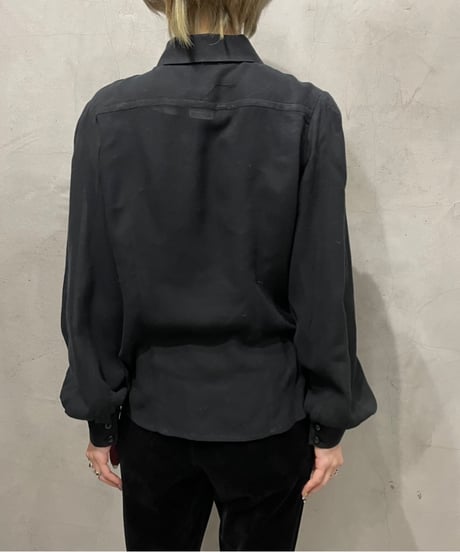 Frill Collar L/S Blouse BK