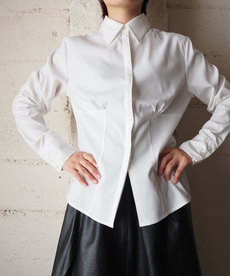 Gather Design Fly Front Shirt WH