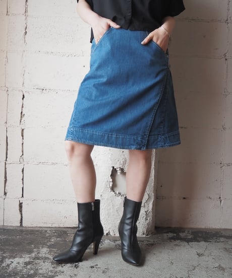 Levi’s ENGINEERED Wrap Middle Denim Skirt BL