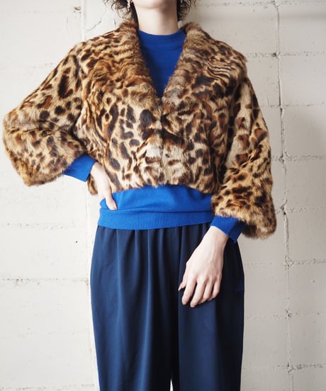 Leopard Short Far Coat BEBR