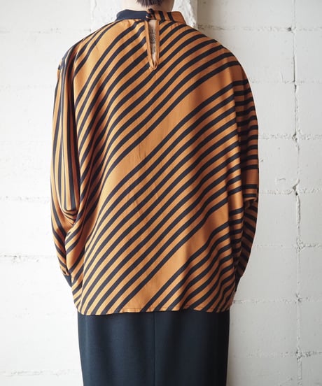 Dolman Sleeve Stripe Blouse ORBK