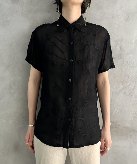 Embroidery See Through Blouse BK