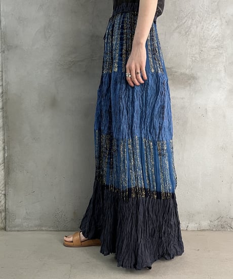 Indian Shirring Tired Skirt BLGO