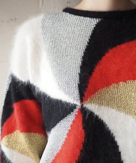 Angora Mix Twist Design Knit BKRE