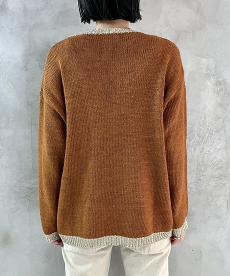 Glitter Mix Collarless Knit BRGD