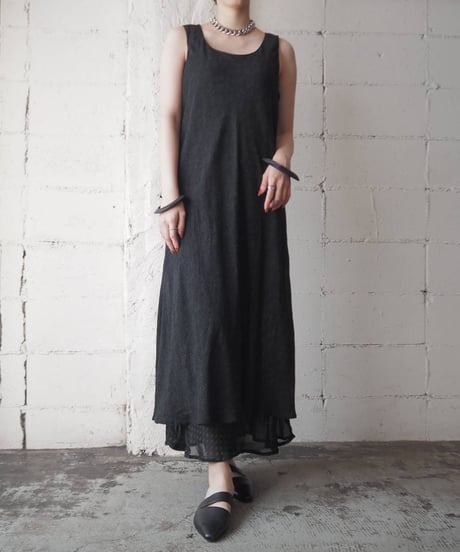 Sleeveless Layered Dress BK