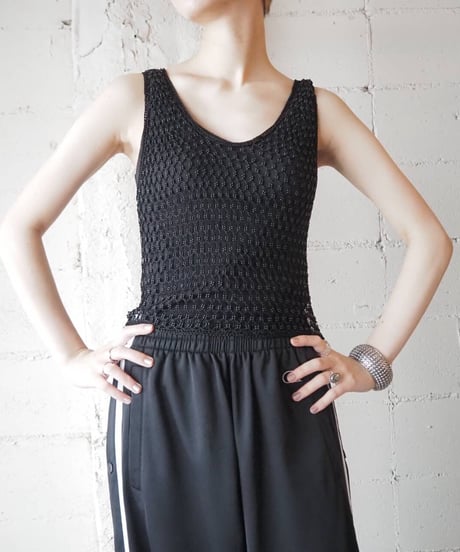 Beads × Crochet vest BK