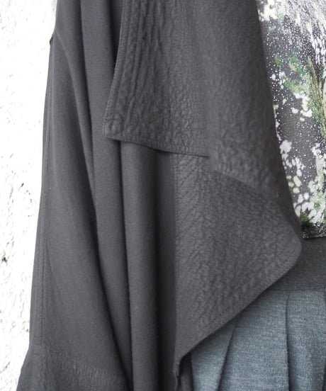Back Fringe Square Collar Jacket BK