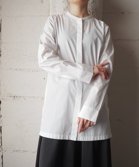 'S MaxMara Collarless Shirt WH