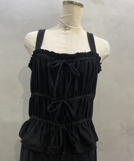 N/S Shirring Design Tops BK