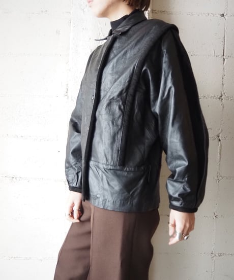 Leather×Suede Design Jacket BK