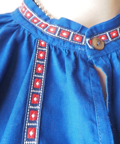 1960-70's Euro Tape Design Smock BL RE