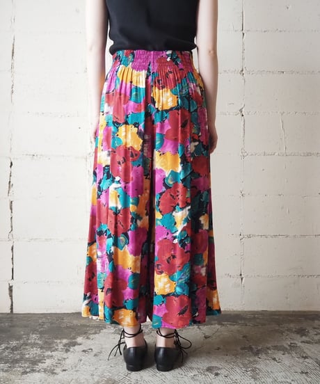 Flower Pattern Wide Pants REPI