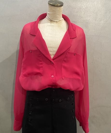 Open Collar Sheer Shirt PI