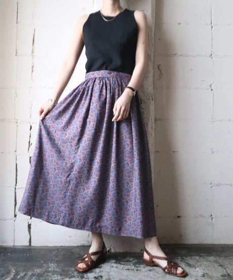 Paisley Flared Skirt PUR