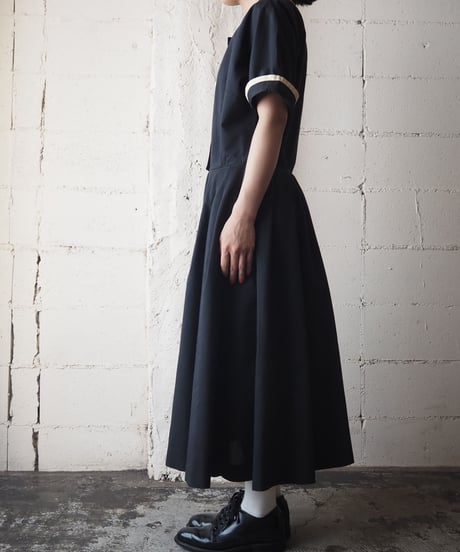 1950~60's Vintage Open Collar Dress NVIV