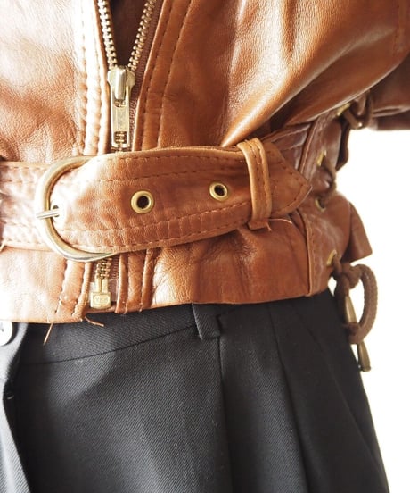 Side Lace Up Short Leather Riders BR