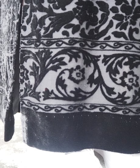 Opal Velvet Botanical Pattern Skirt BK