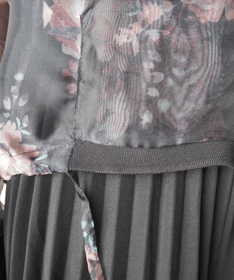 Flower Pattern Seethrough Jacket BK
