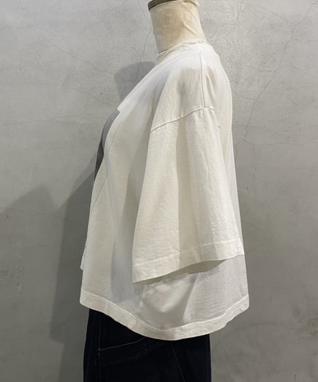 MM6 Maison Margiela Print Cropped Tee WH