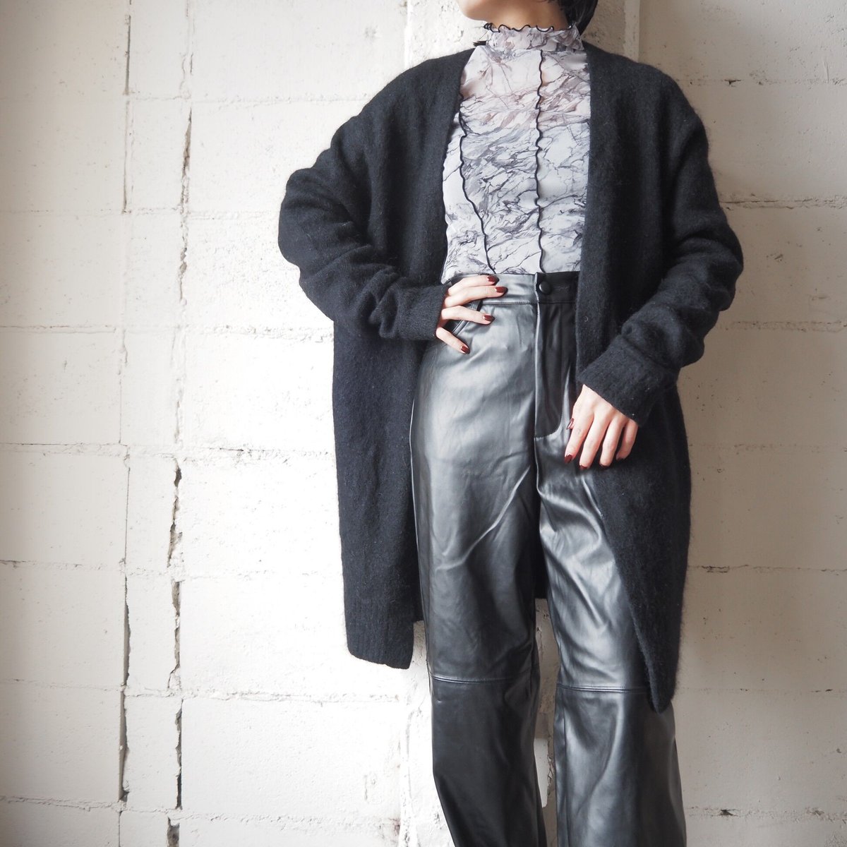 Acne Studios Mohair Knit Cardigan BK | Orfeo