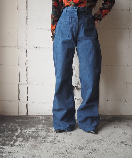 1980's USNAVY Denim Sailor Pants NV