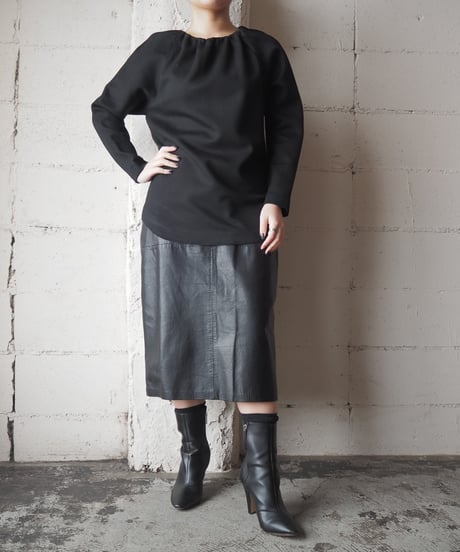 JILSANDER NAVY Gather Neck Cutsewn BK