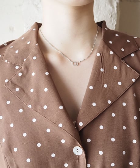 1980's Back Cross N/S Dot Dress BR