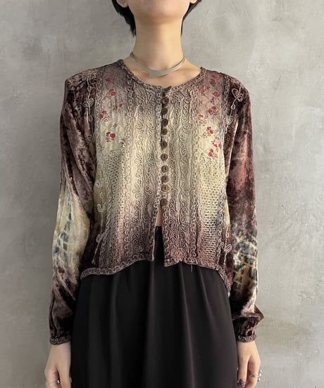 Tie Dye Front Button Shirt BR