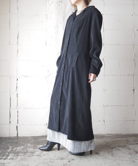 Fake Suede Shirt Dress BK