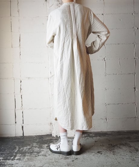 L.L.Bean Pleated Bosom Shirt Dress IVNV