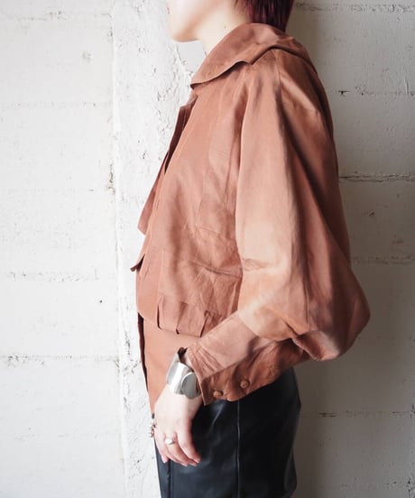Pleated Design Satin Blouse BR