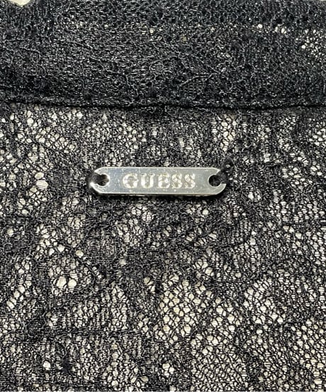 GUESS Design Sleeve Lace Blouse BK
