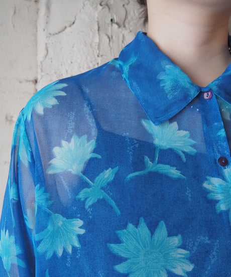 Sheer Floral Print Shirt BLLBL