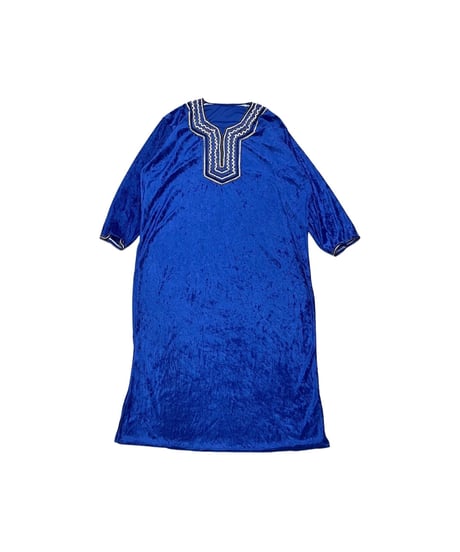 Embroidery Velour Dress BLBK