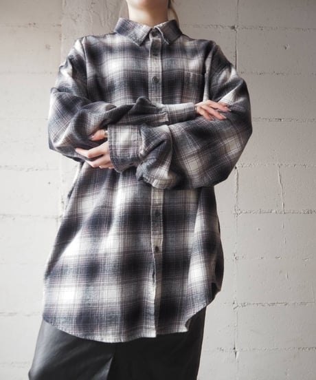 Cotton Check Shirt BK GR