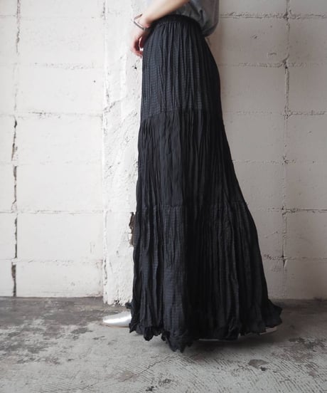 Washer Tiered Easy Skirt BK
