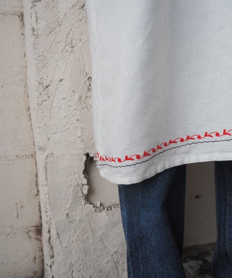 Euro Vintage Volume Sleeve Embroidery Dress WHRE